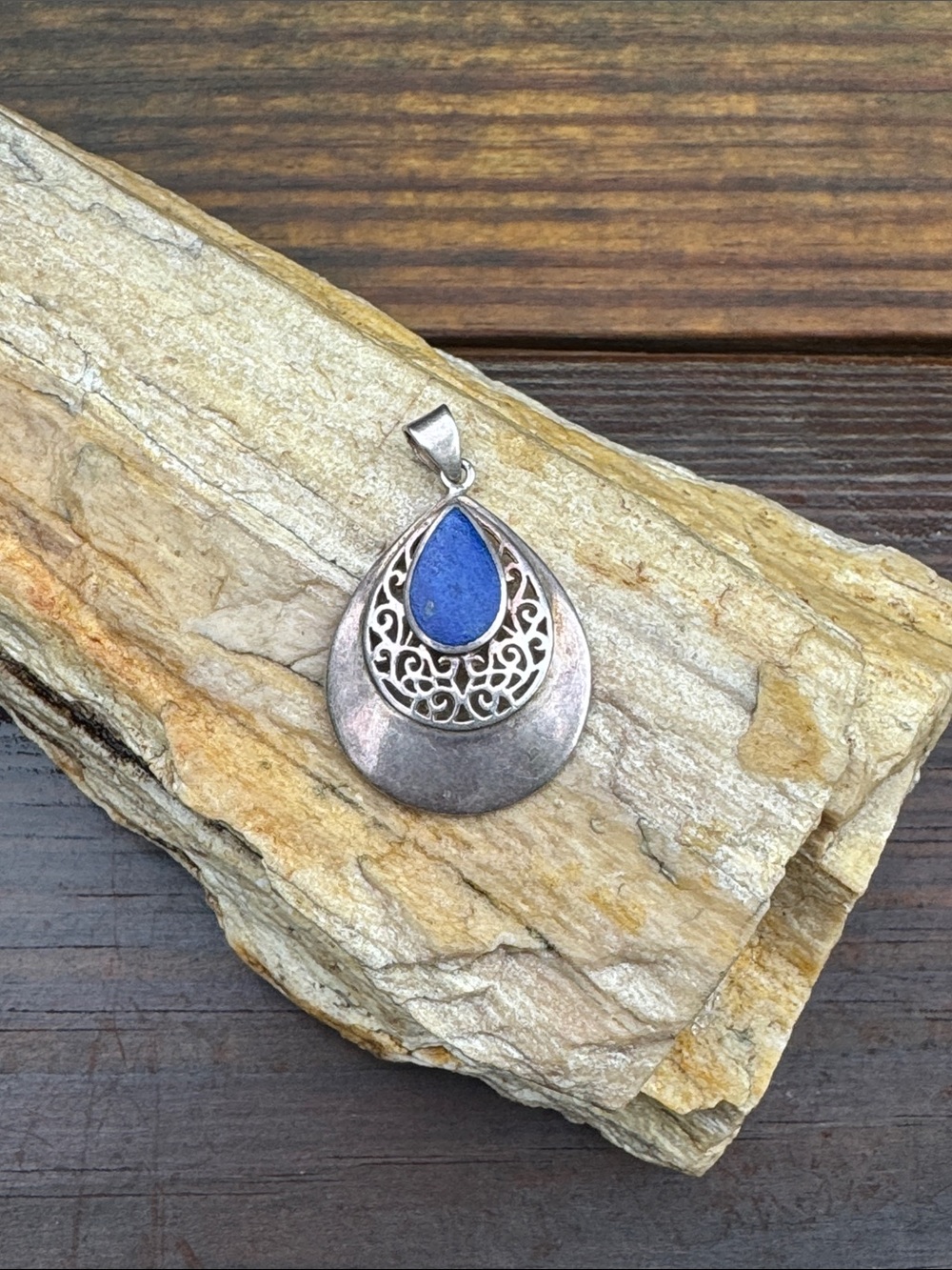 Sterling Silver Pendant with Lapis